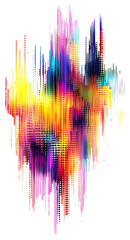 Obraz premium PNG Glitch computer screen error graphics abstract art.