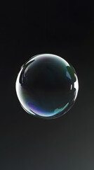 BUBBLES ISOLATED ON BLACK BACKGROUND