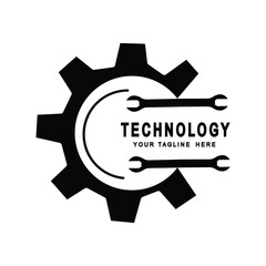 Abstract Initial Logo. Black color isolated on White Background. Technology Branding Logos. Flat Vector Logo Design Template Element icon.