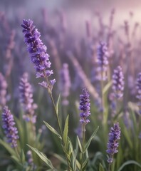 Obraz premium A delicate lavender bloom floats gently in the air, flower, soft petals