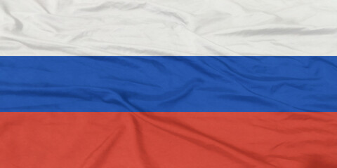 Russia Flag Waving Close Up