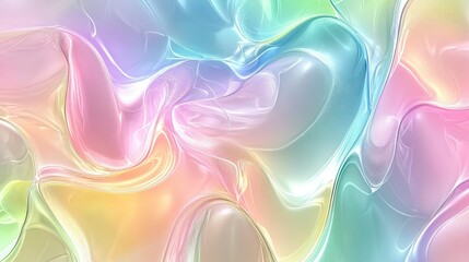 Abstract Pastel Swirls Dreamy Flowing Colorful Fluid Background Design