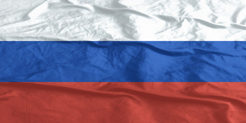 Russia Flag Waving Close Up