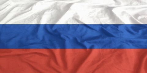 Russia Flag Waving Close Up