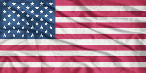 Naklejka premium United States of America Flag Waving Close Up