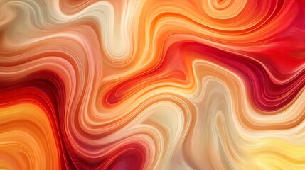 Obraz premium Abstract Swirling Orange and Red Hues