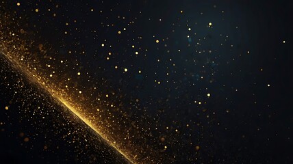 Obraz premium background with stars, Modern Sparkling magical dust and light golden particles on black background
