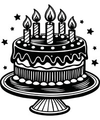 Birthday  Cake Silhouette