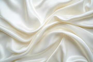 Obraz premium Closeup of beautiful white satin fabric with gentle waves