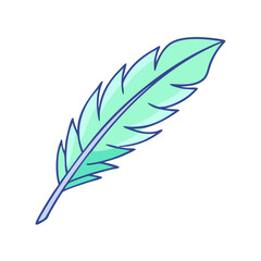 feather icon, feather vector illustration-simple illustration of feather, perfect for feather logos and themed design 