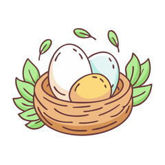 nest with eggs icon, nest with eggs vector illustration-simple illustration of nest with eggs, perfect for nest with eggs logos and themed design 