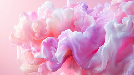 Fototapeta premium Abstract Pink and Purple Fabric Swirls Soft Pastel Draped Texture Elegant Background