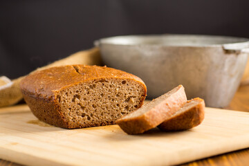 Fresh Bread on a Wooden Board