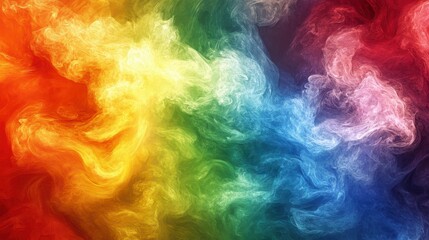 Abstract Rainbow Swirls Vibrant Color Gradient Texture Background