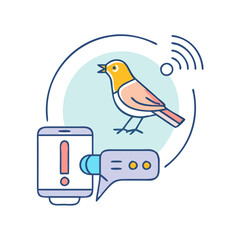 bird call playback device icon, bird call playback device vector illustration-simple illustration of bird call playback device, perfect for bird call playback device logos and themed design 
