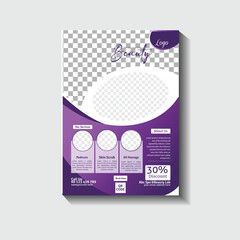 Creative Spa Beauty Salon flyer or poster design template 