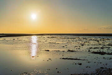 Strand von Rota im Sonnenuntergang, Stadt im Südwesten, Spanien,  Andalusien in der Provinz Cádiz / Costa de la Luz / © Harald Schindler
