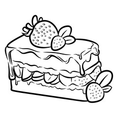 cake coloring page printable