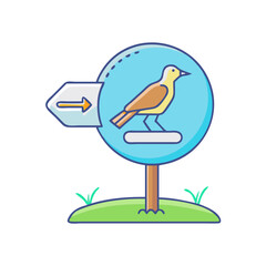 birding trail marker icon, birding trail marker vector illustration-simple illustration of birding trail marker, perfect for birding trail marker logos and themed design 