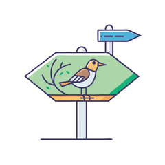 birding trail marker icon, birding trail marker vector illustration-simple illustration of birding trail marker, perfect for birding trail marker logos and themed design 