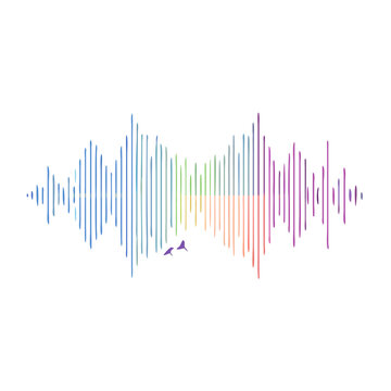 bird song spectrogram icon, bird song spectrogram vector illustration-simple illustration of bird song spectrogram, perfect for bird song spectrogram logos and themed design 