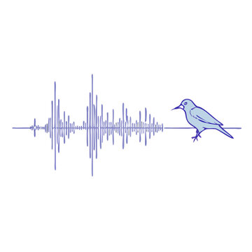 bird song spectrogram icon, bird song spectrogram vector illustration-simple illustration of bird song spectrogram, perfect for bird song spectrogram logos and themed design 