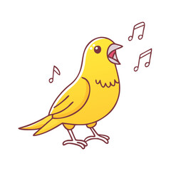 canary singing icon, canary singing vector illustration-simple illustration of canary singing, perfect for canary singing logos and themed design 