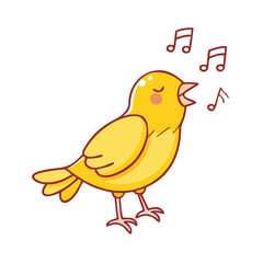 canary singing icon, canary singing vector illustration-simple illustration of canary singing, perfect for canary singing logos and themed design 