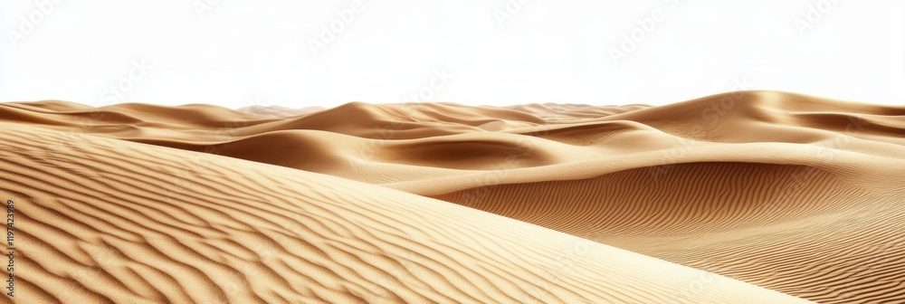 Aufkleber Expansive sandy dunes create a serene desert landscape with ample space for text and creativity. Generative AI