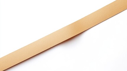 Brown biodegradable paper packaging strap positioned on a clean white background with ample empty space for custom text placement and design options
