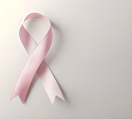 pink ribbon on white