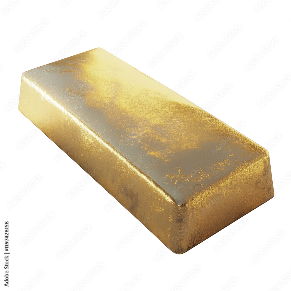 Poster a digitally rendered image shows a single rectangular gold bar isolated against a black background.