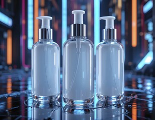 cosmetics or skincare product bottle image suitable for mockup