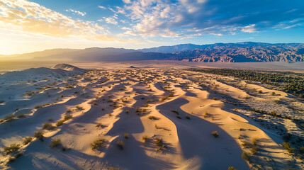 White Desert with Distant Mountains