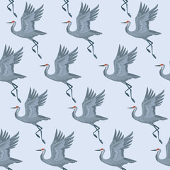 cranes birds background