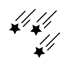 shooting star glyph icon