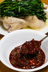 spicy chicken sauce for boiled chicken