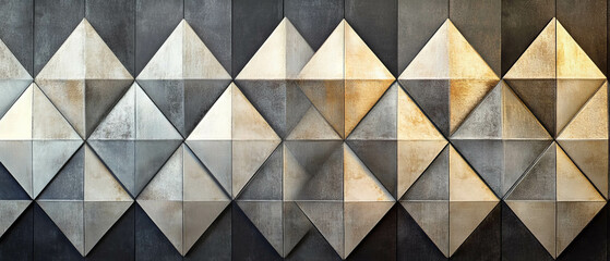 Geometric diamond pattern creating a modern and sophisticated aesthetic in interior design