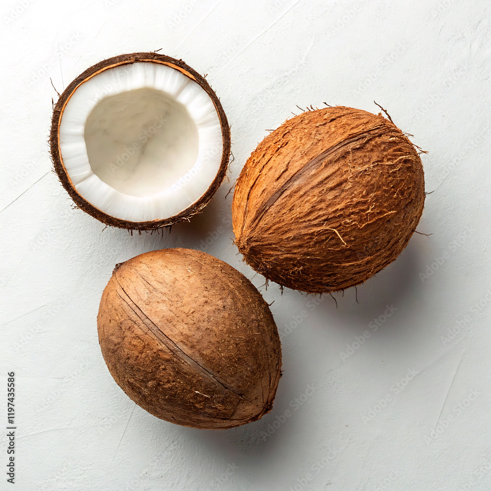 Canvas Prints coconut on a white background