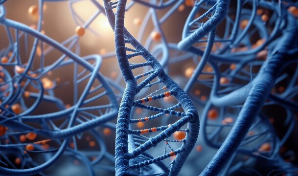 DNA technologies in science and medicine. DNA molecules on the science. DNA molecule helix spiral. DNA destroyed by harmful chemicals. Biotechnology and genetic concept.