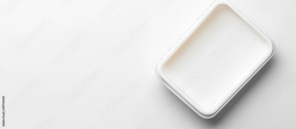 Poster white rectangular container on a white background with ample copy space for text insertion.