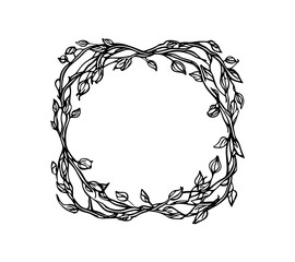 Elegant Leafy Rustic Wreath frame