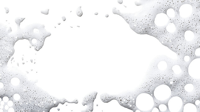 Bubbly foam texture on a transparent background