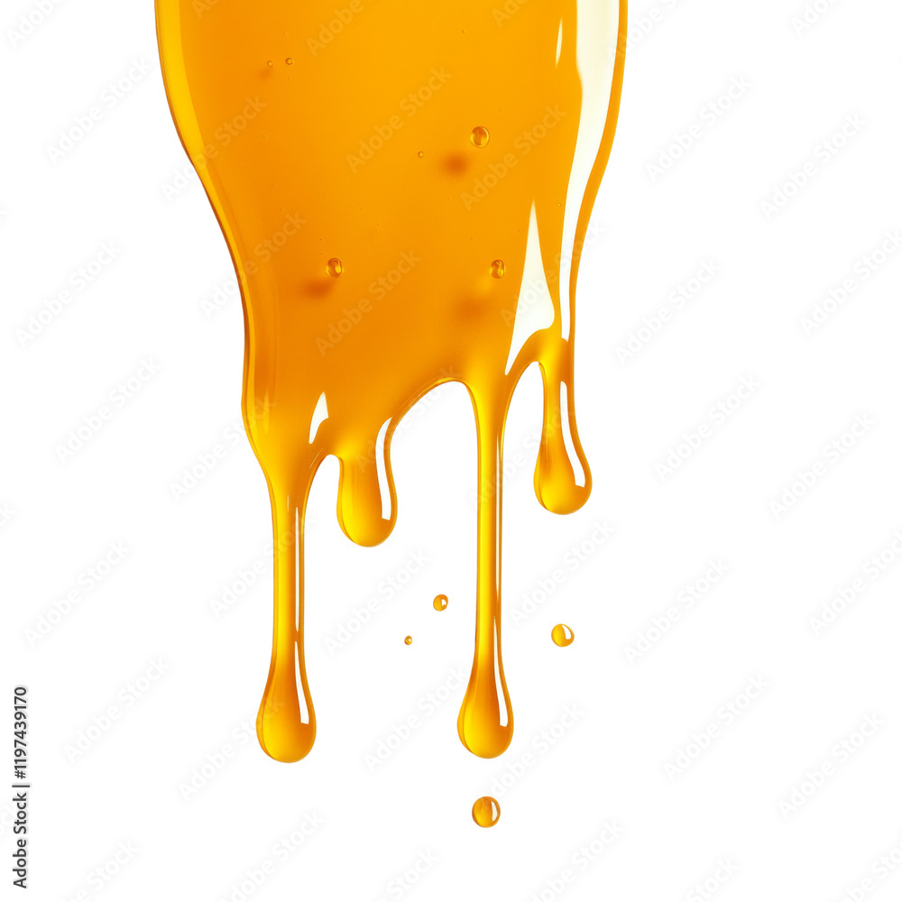 Poster a close-up image shows golden honey dripping down against a black background, highlighting its textu
