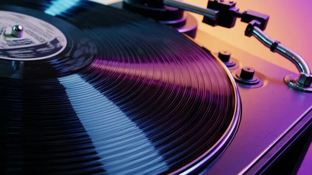 Vinyl records music background, texture, 80's, vintage, retro, acoustic, eighties, disco, gradient