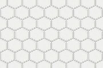 ゴツゴツした灰色の六角形のタイルが敷き詰められた壁紙