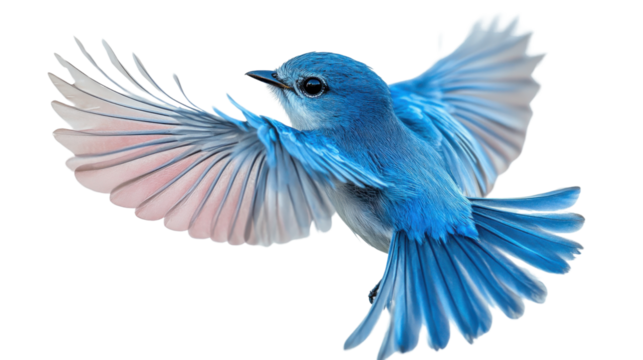 blue bird isolated on white