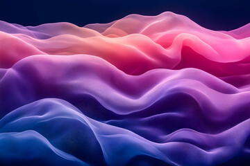 Obraz premium Colorful fabric waves, dark background, design element