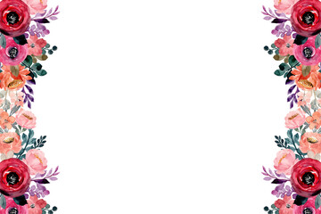 Watercolor floral background for design.