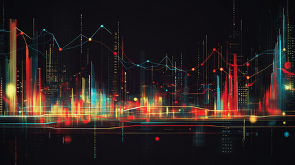 Abstract black background with Colorful charts and graphs with statistics to innovative analyze business potential and forecast future development of companies growth.	
Category	
Business	
